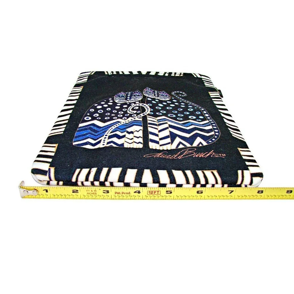 Laurel Burch Womens Multicolor Polka Dot Gatos Tablet Laptop Computer Case Sz S